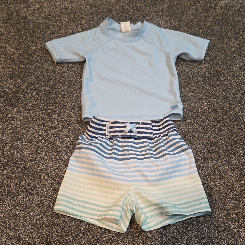 Light Blue Kids Rashguard Set